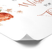 Rustiek Wildflower Baby shower Laat Uw Wensen Poster (Hoek)