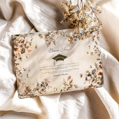 Rustiek  Wildflower Bloom Afstuderen Bedankkaart