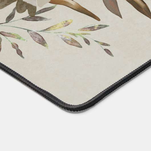 Rustiek Wildflower Boeket Sage Monogram Bureaumat (Hoek)