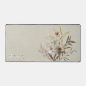 Rustiek Wildflower Boeket Sage Monogram Bureaumat (Voorkant)