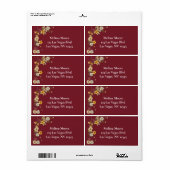 Rustiek wildflower bordeaux baby shower etiket (Full Sheet)