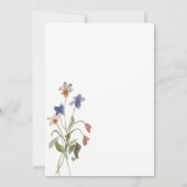 Rustiek Wildflower Lijst Wit Vrijgezellenfeest Kaart (Achterkant)