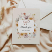 Rustiek Wildflower Meisje Baby shower Bedankkaart