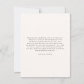 Rustiek Wildflower Meisje Baby shower Bedankkaart (Achterkant)