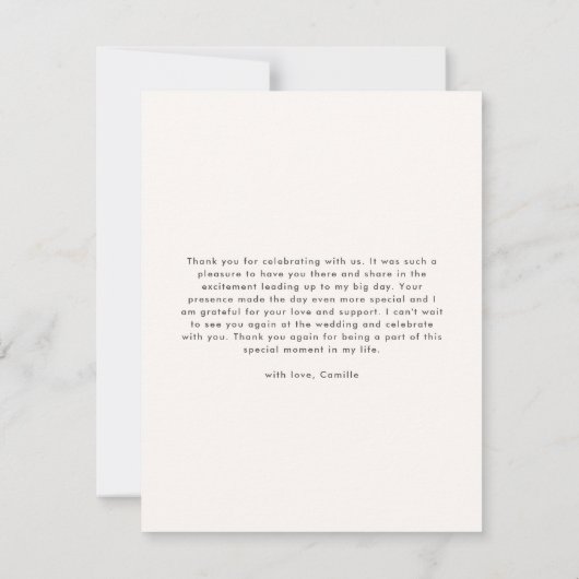 Rustiek Wildflower Meisje Baby shower Bedankkaart (Achterkant)