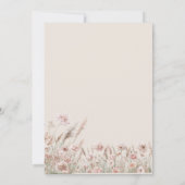 Rustiek Wildflower Pampas Grass Vrijgezellenfeest Kaart (Achterkant)