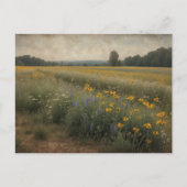 rustiek wildflower veld zomerlandschap briefkaart (Voorkant)