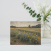  rustiek wildflower veld zomerlandschap briefkaart (Staand voorkant)