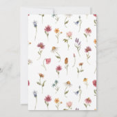 Rustiek Wildflower Vrijgezellenfeest - Boho Floral Kaart (Achterkant)