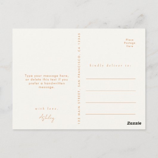 Rustiek Wildflower Vrijgezellenfeest Dank u Briefkaart (Achterkant)