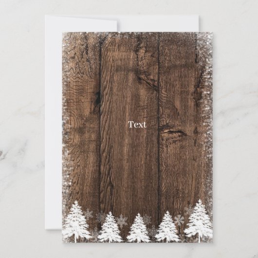 Rustiek Winter 100e Verjaardagsfeest Kaart (Achterkant)