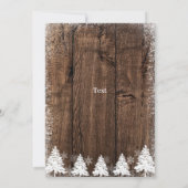 Rustiek Winter 30e Verjaardagsfeest Kaart (Achterkant)