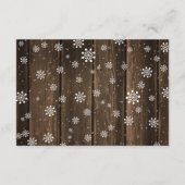 Rustiek Winter Baby shower Breng een boek Informatiekaartje (Achterkant)