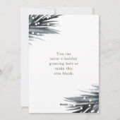 Rustiek Winter Blauw Blauw Bladblad Vrolijk Kerstm Feestdagenkaart (Achterkant)