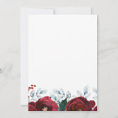 Rustiek winter bloemenvrijgezellenfeest dank u bedankkaart (Achterkant)