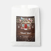 Rustiek Winter Gingerbread House Baby shower Bedankzakje (Voorkant)