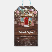 Rustiek Winter Gingerbread House Baby shower Cadeaulabel (Voorkant)