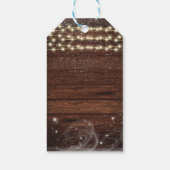 Rustiek Winter Gingerbread House Baby shower Cadeaulabel (Achterkant)