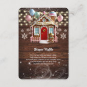 Rustiek Winter Gingerbread House Baby shower Informatiekaartje (Voorkant)
