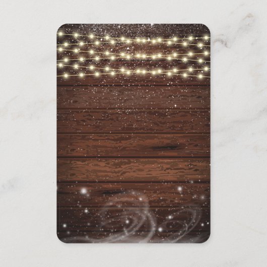 Rustiek Winter Gingerbread House Baby shower Informatiekaartje (Achterkant)