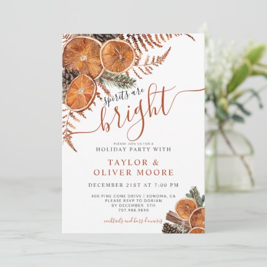 Rustiek Winter Vakantie Feest Kaart (Staand voorkant)