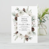 Rustiek Winter Vakantie Vrijgezellenfeest Kaart (Staand voorkant)