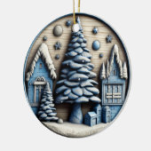 Rustiek Winter Village Ornament (Links)