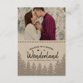 Rustiek Winter Wonderland | Fotokaart voor bergen Kaart