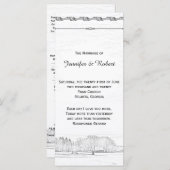 Rustiek Winter Wonderland Trouwprogramma Programmakaart (Voorkant / Achterkant)