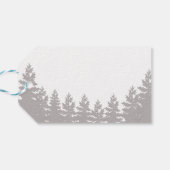Rustiek Winter Wonderland | Vakantie in Woodland Cadeaulabel (Achterkant Horizontaal)