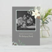 Rustiek winterblad plat 5 x 7 Wenskaart Kaart (Staand voorkant)