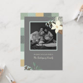 Rustiek winterblad plat 5 x 7 Wenskaart Kaart (Voorkant / Achterkant in situ)