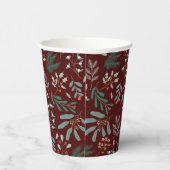 rustiek winterbladpatroon papieren bekers (Rechts)
