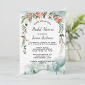 Rustiek Winterbos Bloemen Vrijgezellenfeest Kaart (Staand voorkant)