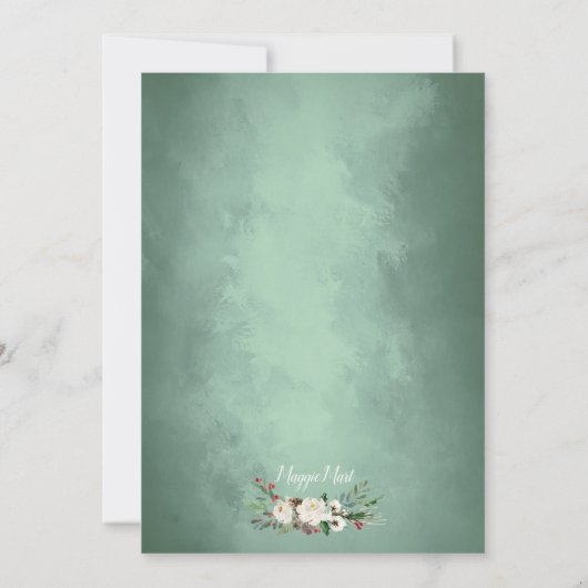 Rustiek Winterbos Bloemen Vrijgezellenfeest Kaart (Achterkant)