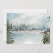 Rustiek winterbos Save the Date kaart uitnodiging (Achterkant)