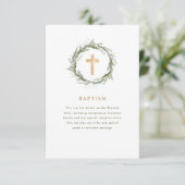 Rustiek wintergroen | Krans- en kruisdoop Informatiekaartje (Staand voorkant)