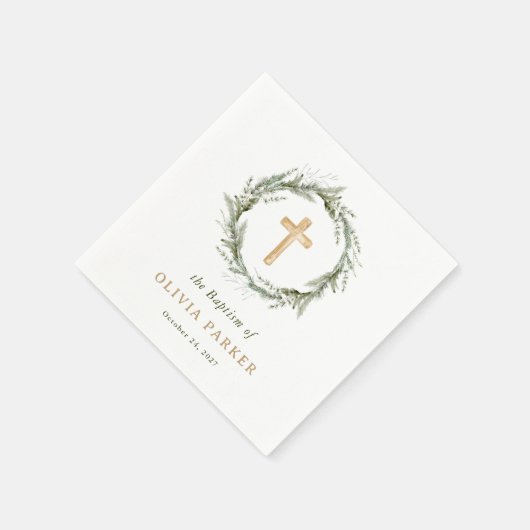 Rustiek wintergroen | Krans- en kruisdoop Servet (Hoek)