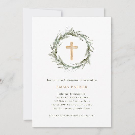 Rustiek wintergroen | Kransbevestiging Kaart (Voorkant)