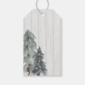 Rustiek wintergroen met herten dank u cadeaulabel (Achterkant)