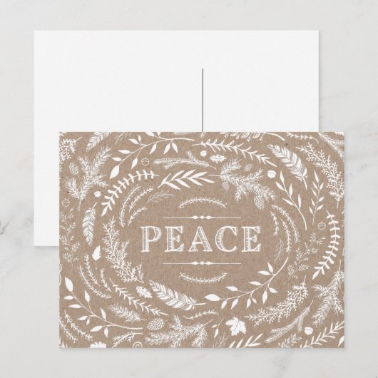 Rustiek wintervakantie Briefkaart (Voorkant / Achterkant)