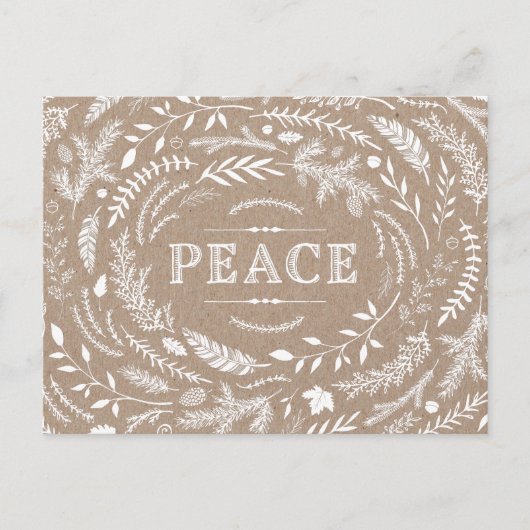 Rustiek wintervakantie Briefkaart (Voorkant)