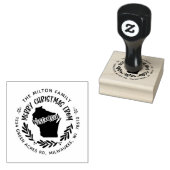 Rustiek Wisconsin Vrolijk Kerstmis Retouradres Rubberstempel (Gestempeld)
