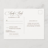 Rustiek wit bloeit bruiloft RSVP Briefkaart (Achterkant)