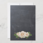 Rustiek Wit Bloemen Chalkboard Formal | Bruiloft Kaart (Achterkant)