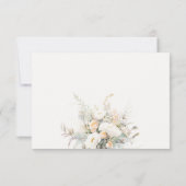 Rustiek Wit Blooms Maaltijdopties Bruiloft RSVP Ka Kaartje (Achterkant)