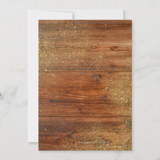 Rustiek Wit en Goud Pompoen Baby shower Invite Kaart (Achterkant)