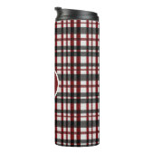 Rustiek wit en rood geruite patroon thermosbeker (Geroteerd rechts)