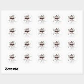 Rustiek Wit Goud Pompoen Baby shower Favor Ronde Sticker (Vel)