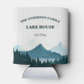 Rustiek Wit Hout Aangepaste familienaam Lake House Blikjeskoeler (Achterkant)